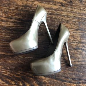 Authentic Gold YSL heels